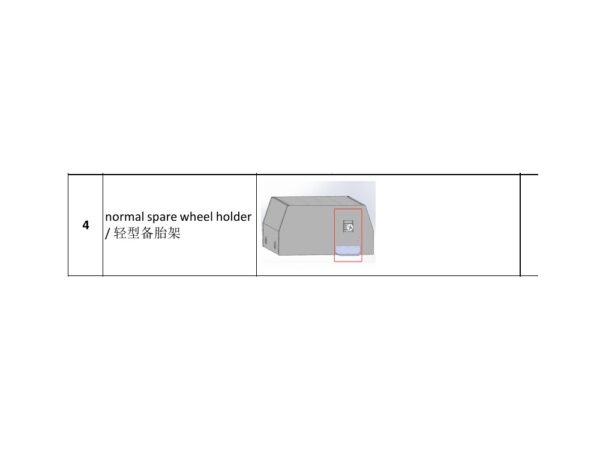 Normal Spare Wheel Holder
