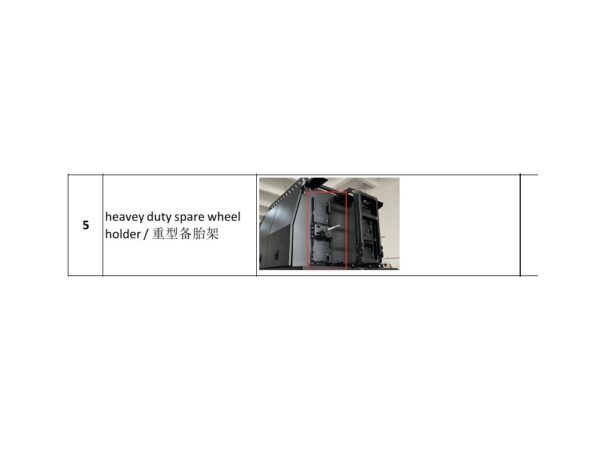 Heavy Duty Spare Wheel Holder