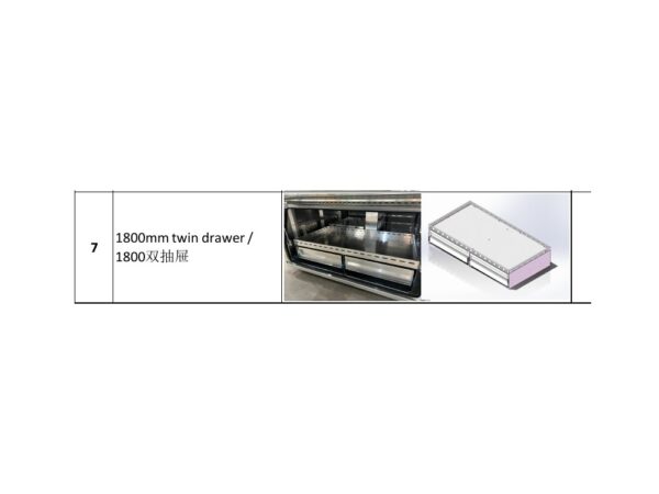 1800mm Twin Drawer
