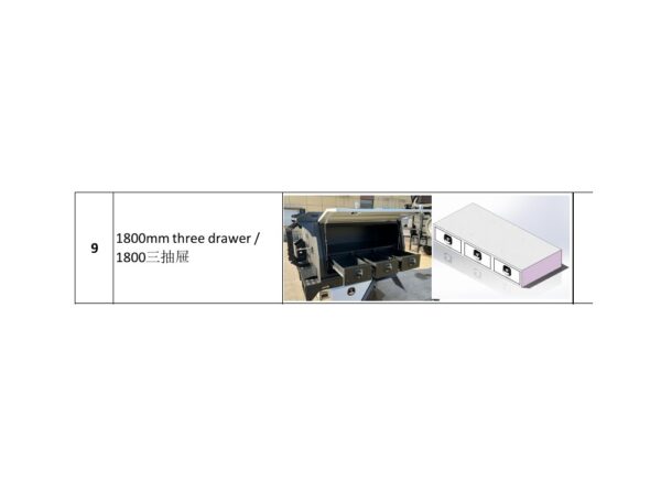 1800mm Three Drawer