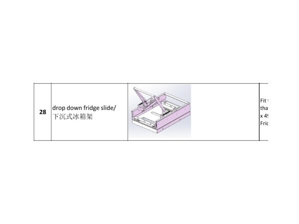 Drop Down Fridge Slide