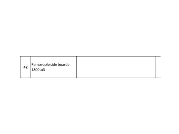 Removable Side Boards – 1800L × 3